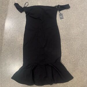 NWT Black Off-Shoulder Dress